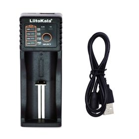 Lii-PD4 Lii-PD2 Lii-402 Lii202 Lii100 18650 Charger Universal Smart Charger for 26650 18650 21700 18500 AA AAA battery (Socket Standard: US, Color: Lii-100 standard)