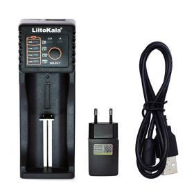 Lii-PD4 Lii-PD2 Lii-402 Lii202 Lii100 18650 Charger Universal Smart Charger for 26650 18650 21700 18500 AA AAA battery (Socket Standard: US, Color: Lii-100 full set)