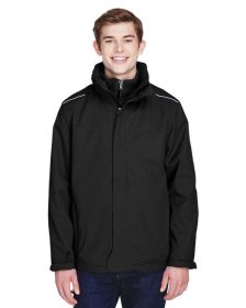 CORE365 88205 Men's Region 3-in-1 Jacket with Fleece Liner (Color: Black, size: XL)